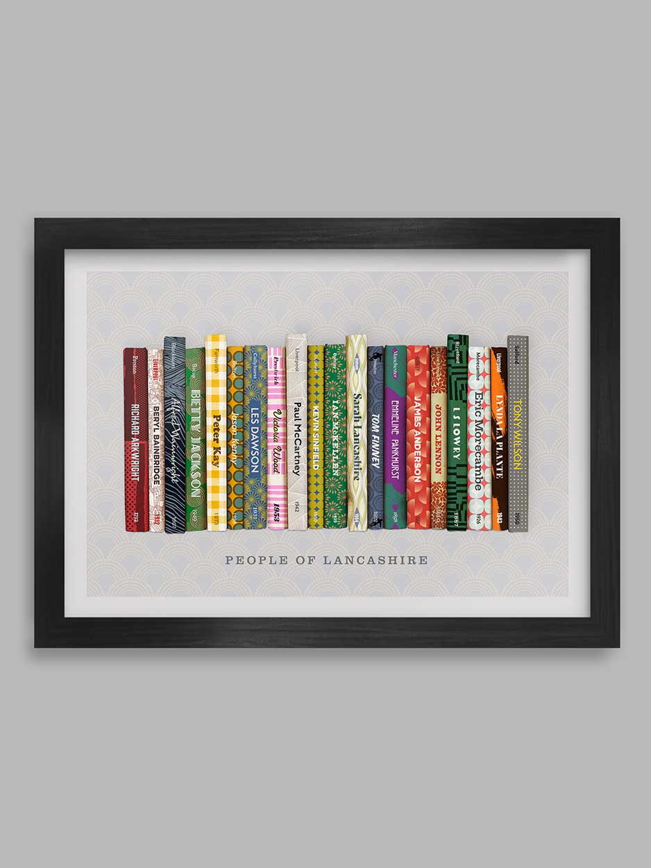 People of Lancashire Poster print.Lancashire theme poster